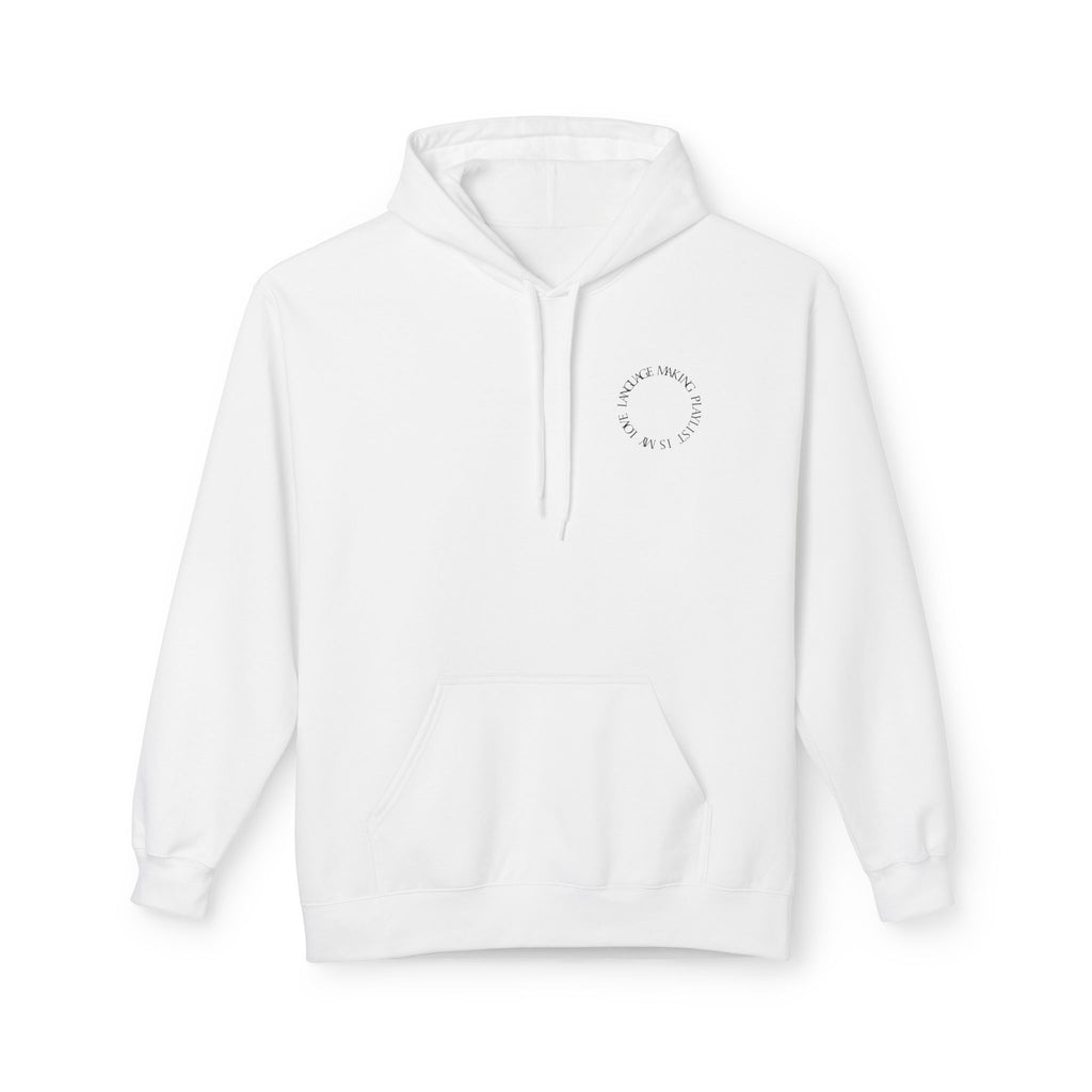 Playlist Love Language Hoodie, Comfortable Zip Up, Cozy Unisex Fleece, Gift for Music Lovers, Perfect for Casual Days, Lightweight Hoodie
