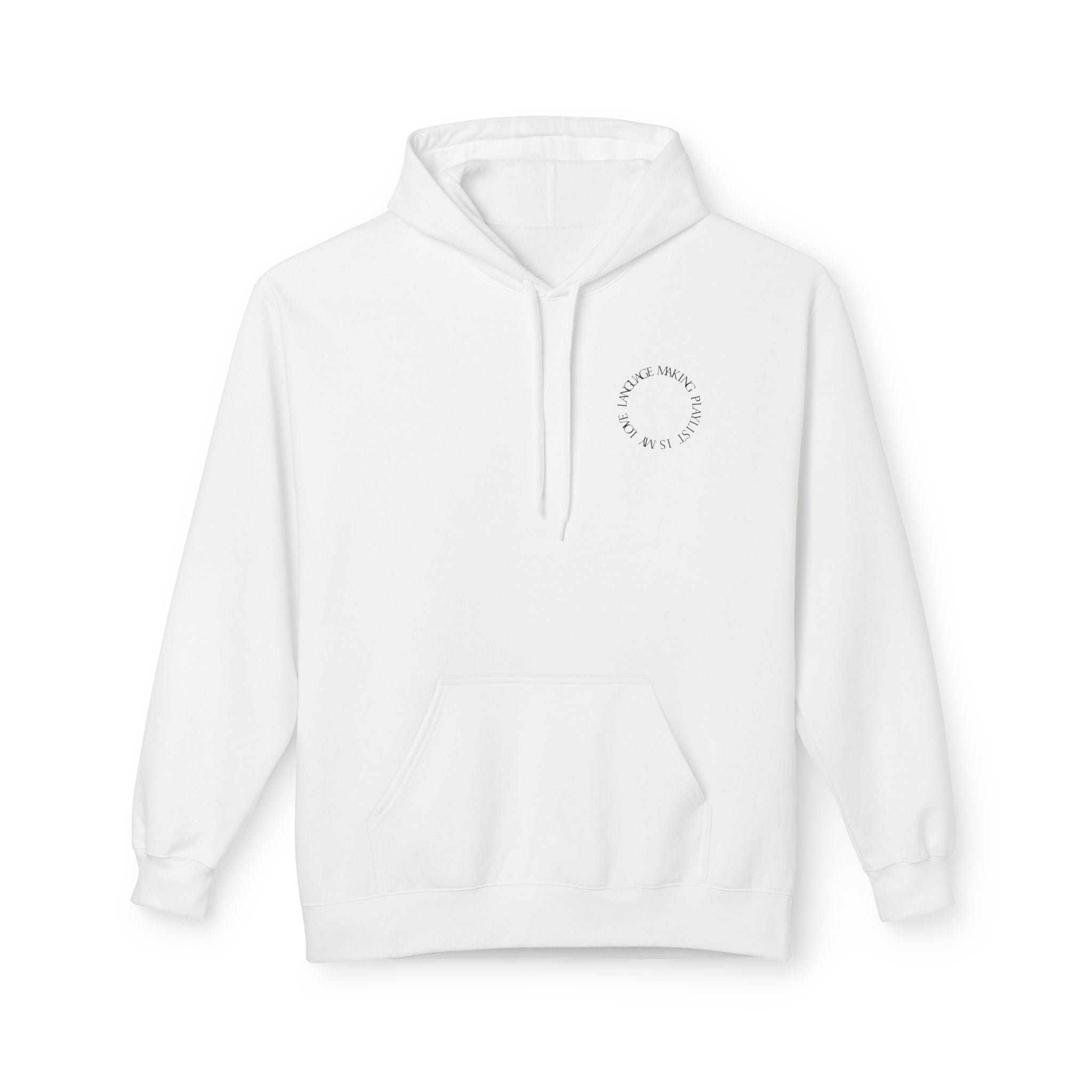 Playlist Love Language Hoodie, Comfortable Zip Up, Cozy Unisex Fleece, Gift for Music Lovers, Perfect for Casual Days, Lightweight Hoodie