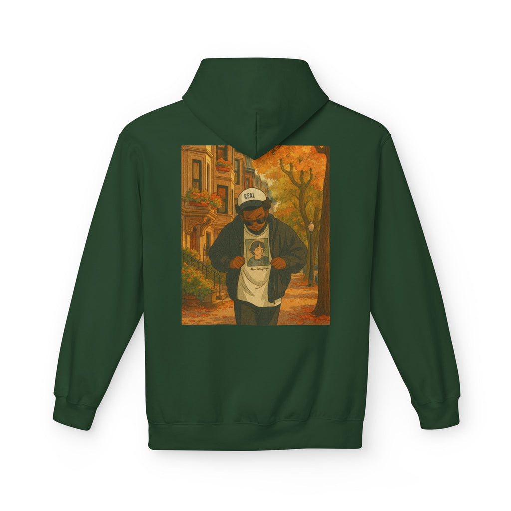 Autumn Vibes Fleece Hoodie – Cozy, Artistic, Unisex Pullover, Perfect for Fall Gatherings, Street Style, Gift for Friends