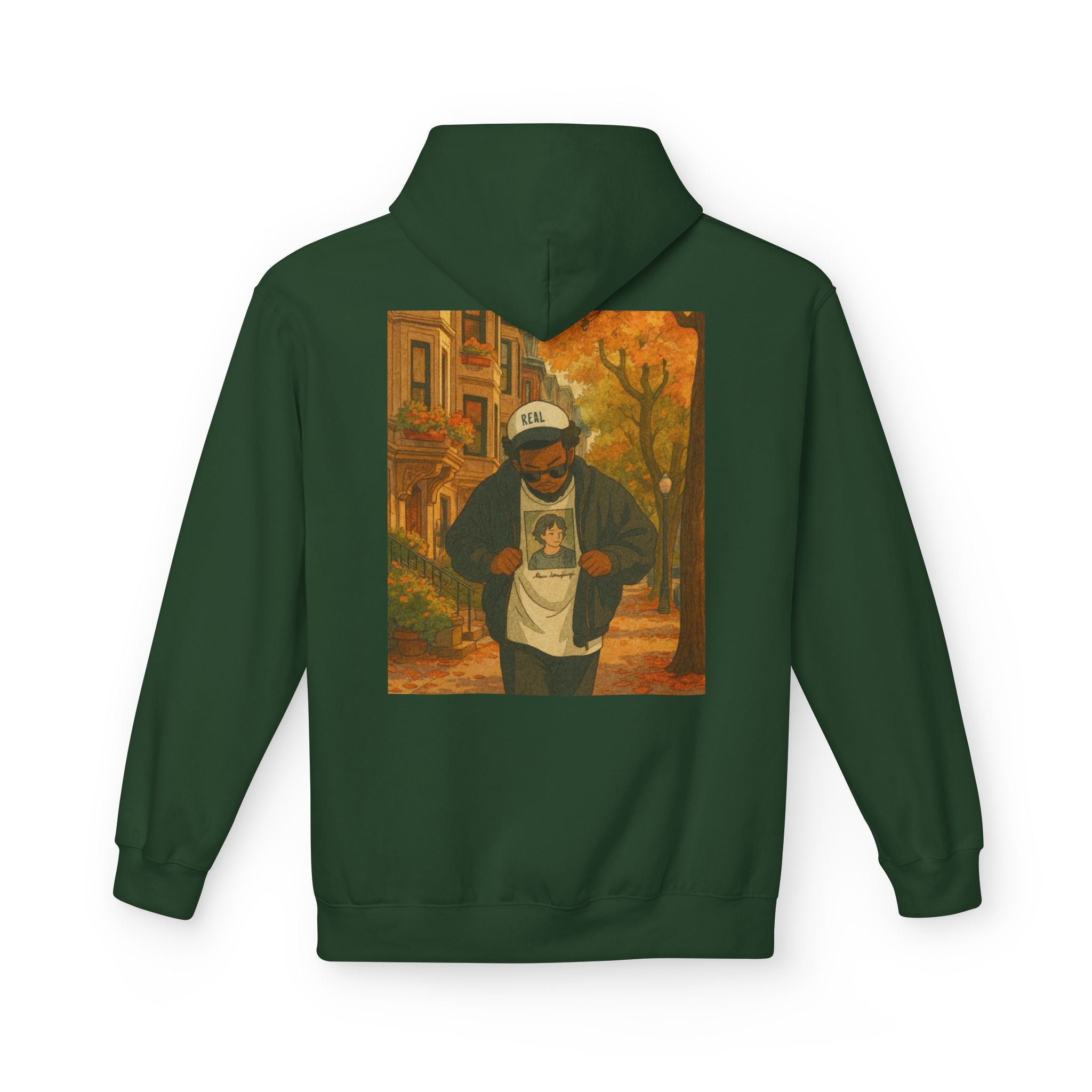 Autumn Vibes Fleece Hoodie – Cozy, Artistic, Unisex Pullover, Perfect for Fall Gatherings, Street Style, Gift for Friends