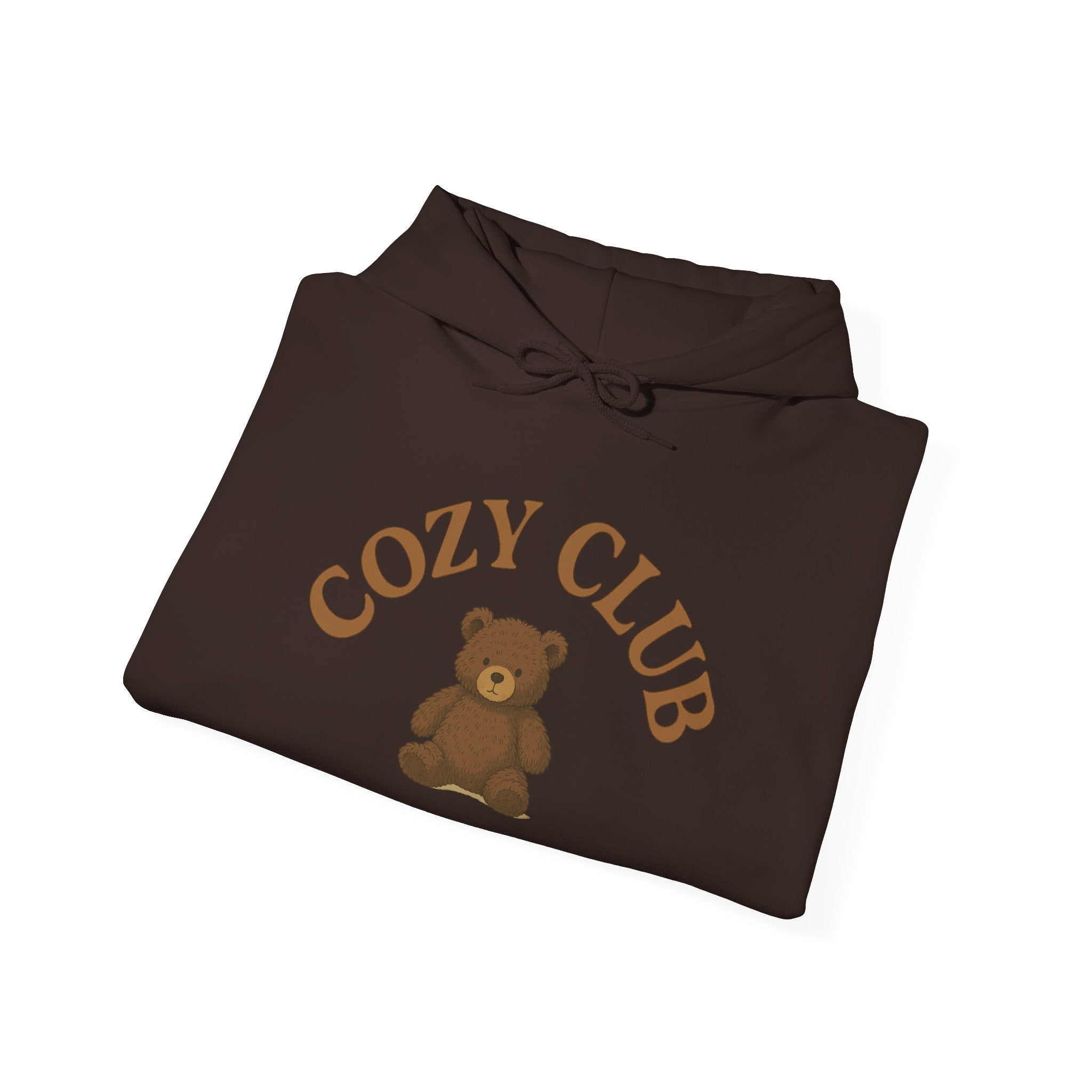Cozy Club Hooded Sweatshirt - Unisex Pullover, Soft Bear Design, Perfect For Gift Giving, Warmth & Comfort