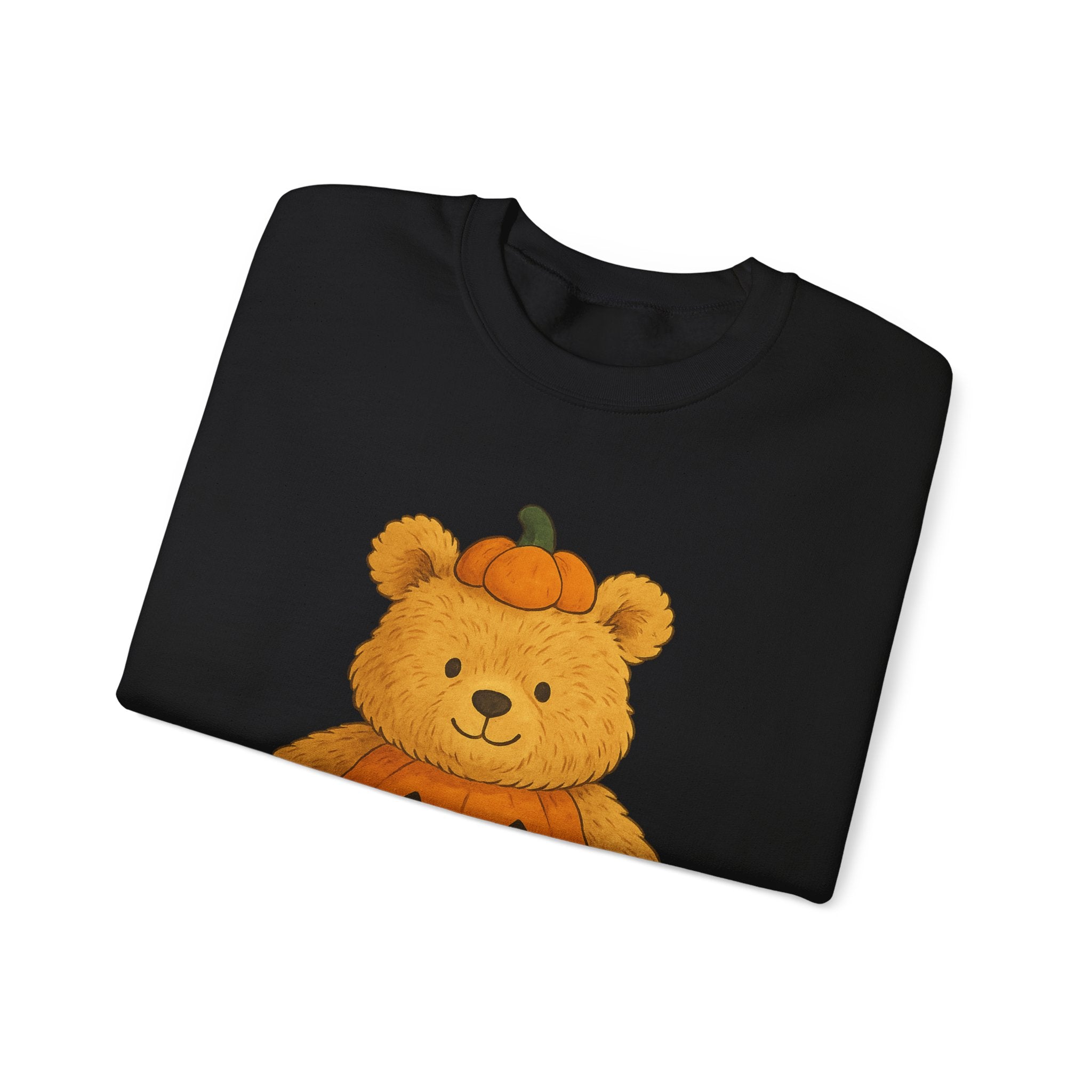 Halloween Teddy Bear Sweatshirt, Cozy Bear Crewneck, Fall Fashion, Cute Pumpkin Sweater, Gift for Her