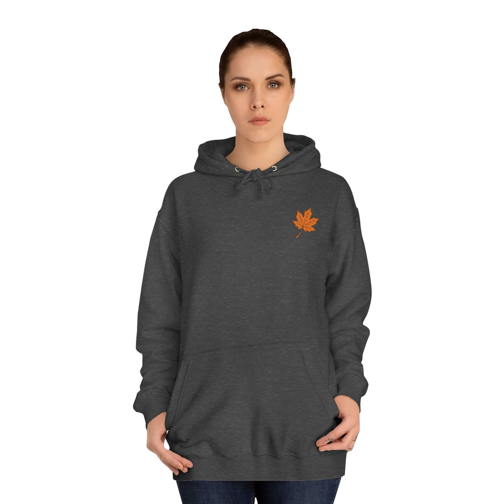 Cozy Unisex College Hoodie with Artistic Leaf Design - Perfect for Fall, Casual Wear, College Students, Stylish Gift Idea