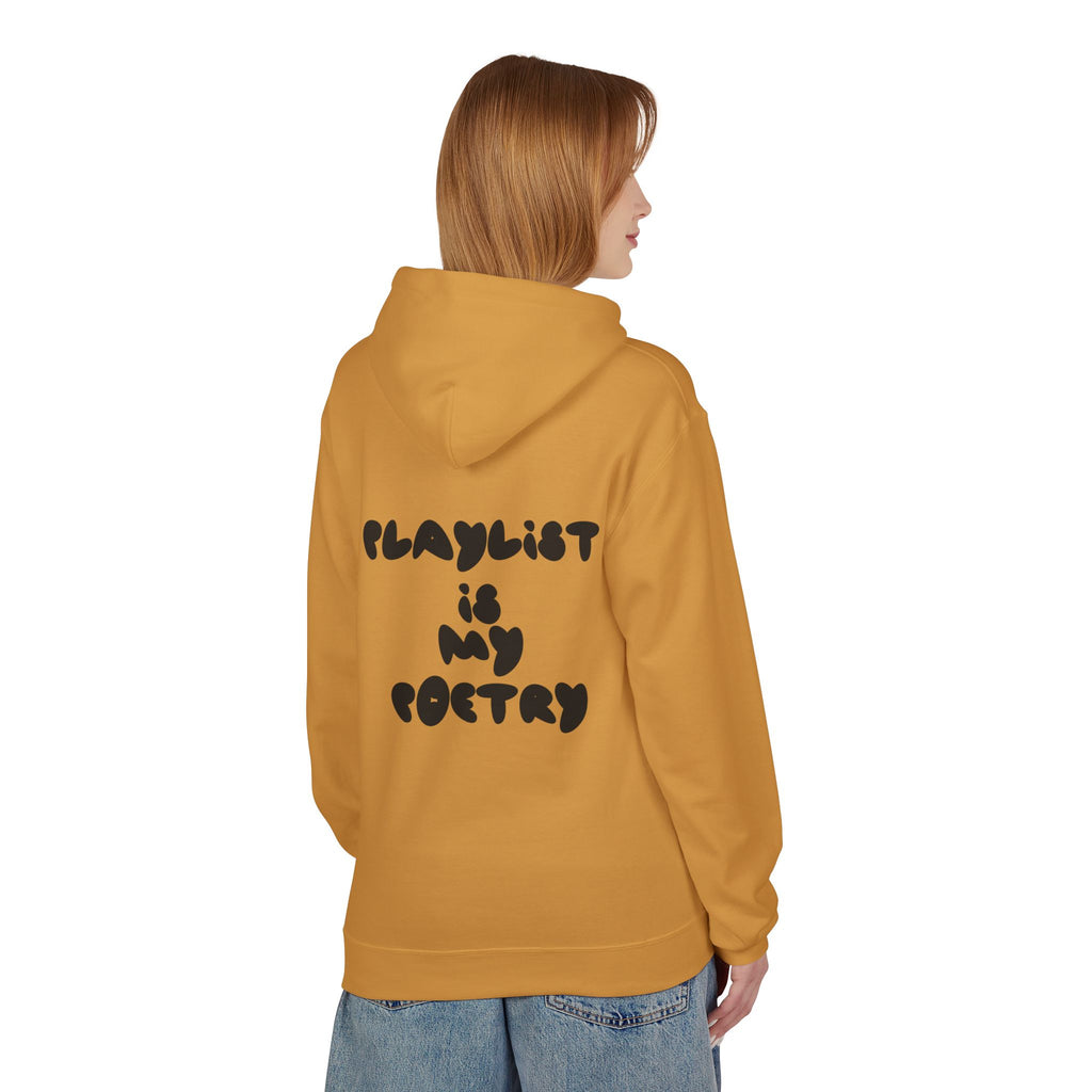 Chill Vibes Hoodie - Playlist is My Poetry, Cozy Sweater, Gift for Music Lovers, Unisex Fleece, Trendy Casual Wear