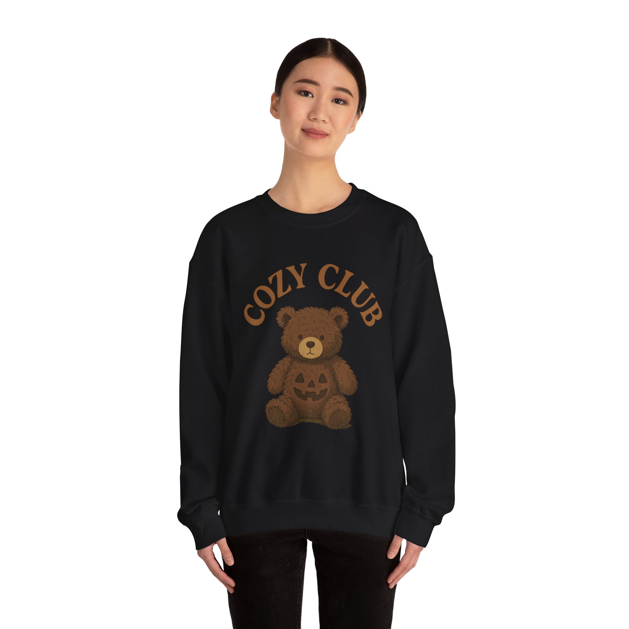 Cozy Club Bear Sweatshirt, Unisex Heavy Blend Crewneck, Fall Fashion, Halloween Sweater, Casual Comfort Clothing