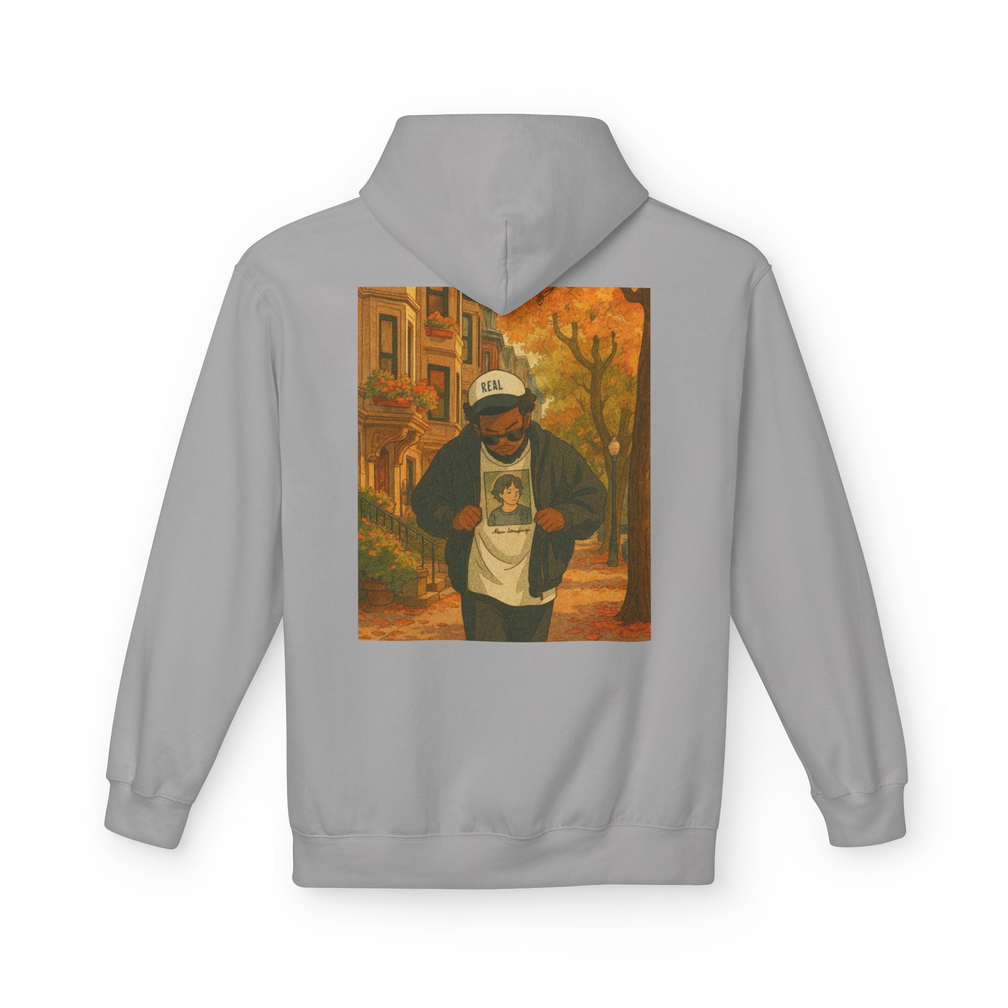 Autumn Vibes Fleece Hoodie – Cozy, Artistic, Unisex Pullover, Perfect for Fall Gatherings, Street Style, Gift for Friends