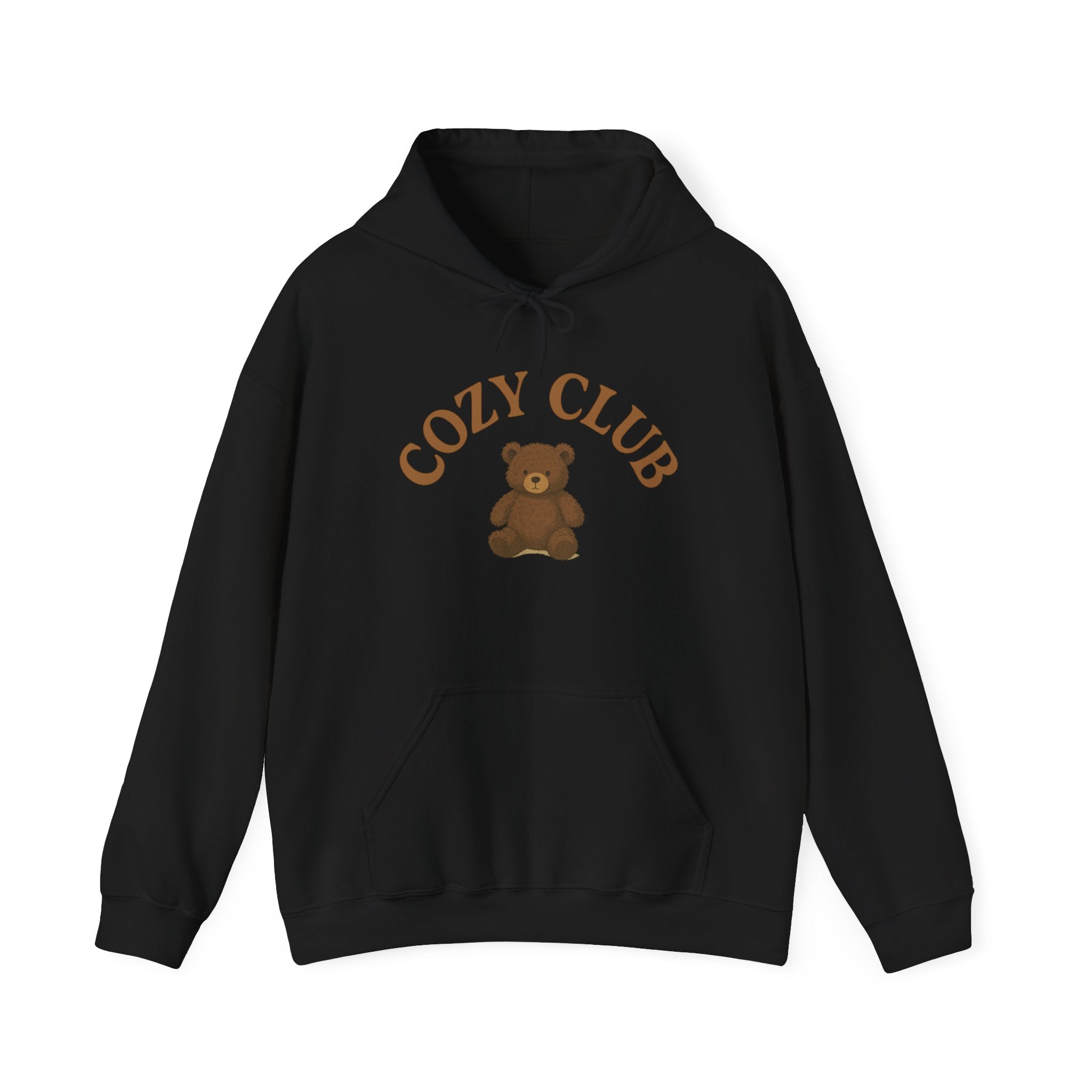 Cozy Club Hooded Sweatshirt - Unisex Pullover, Soft Bear Design, Perfect For Gift Giving, Warmth & Comfort