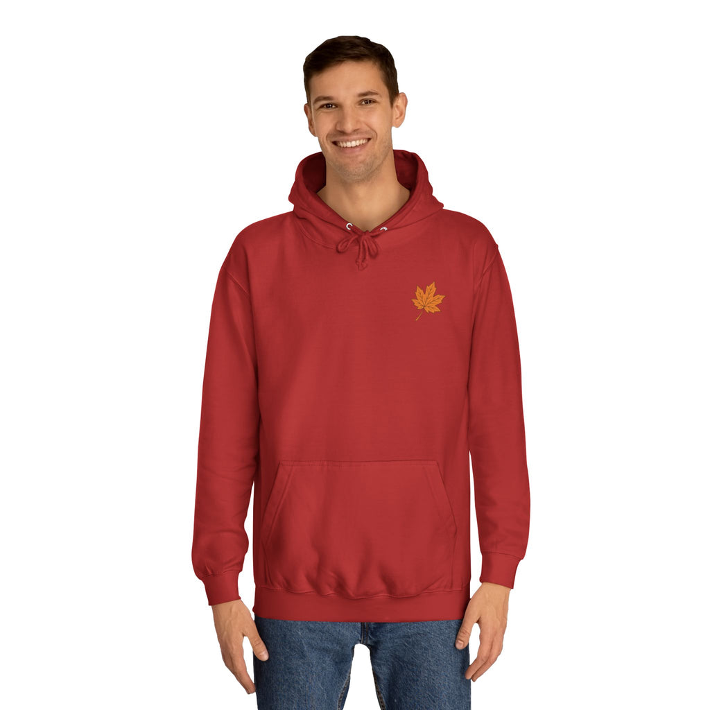Cozy Unisex College Hoodie with Artistic Leaf Design - Perfect for Fall, Casual Wear, College Students, Stylish Gift Idea