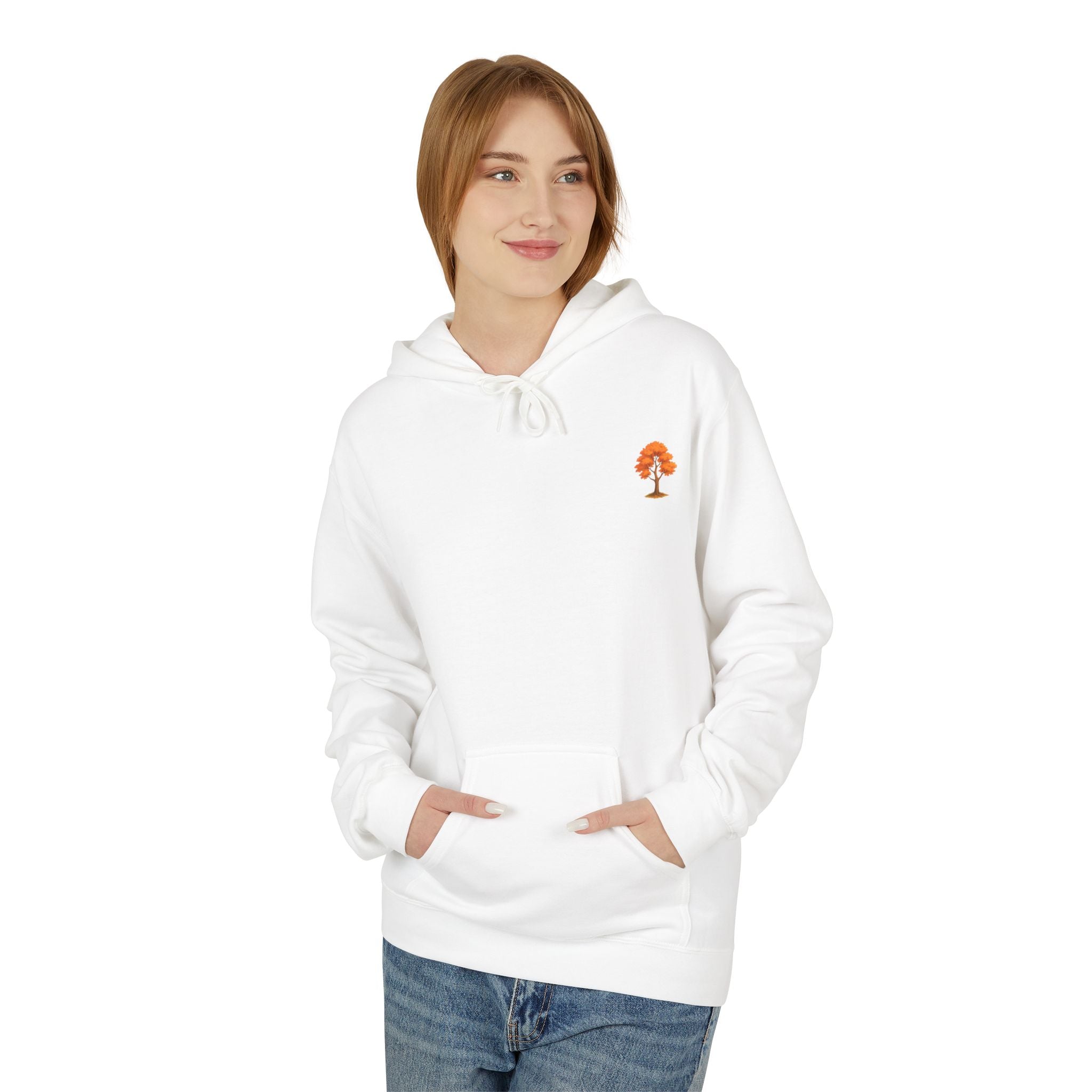 Autumn Vibes Fleece Hoodie – Cozy, Artistic, Unisex Pullover, Perfect for Fall Gatherings, Street Style, Gift for Friends