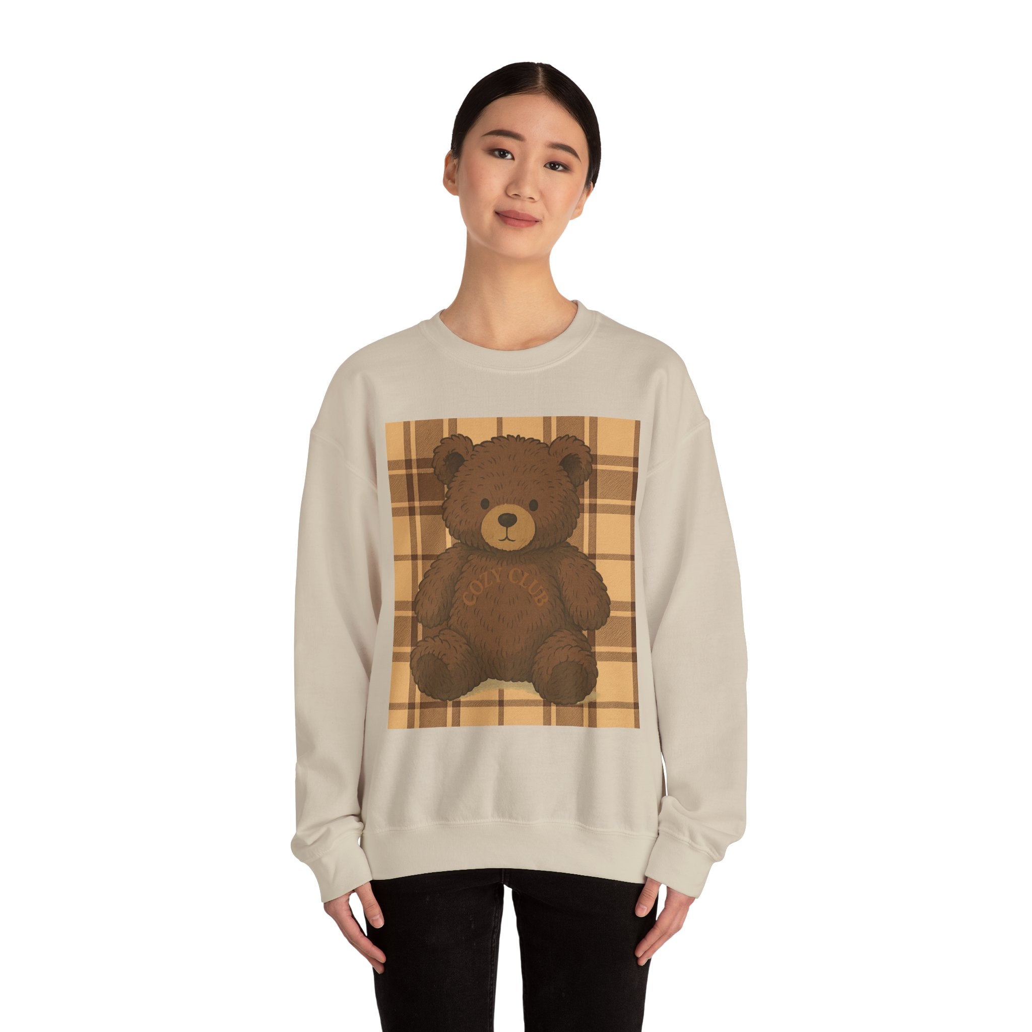 Cozy Teddy Bear Sweatshirt - Unisex Heavy Blend™, Cute Gift, Fall Fashion, Winter Wardrobe, Plush Bear Design